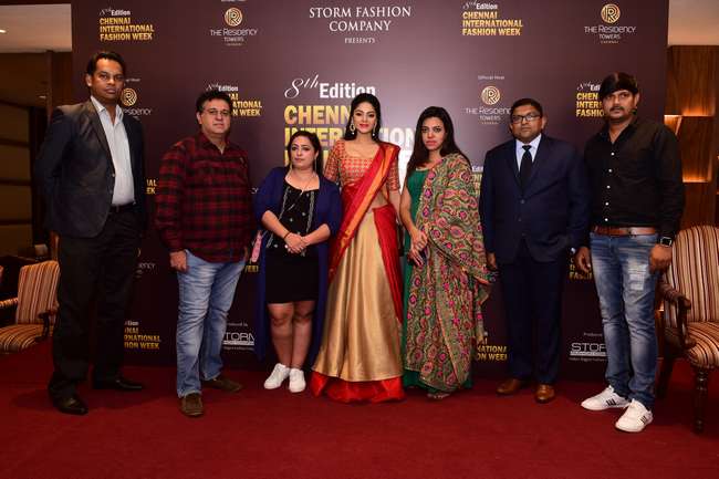 Sanam Shetty in Chennai International Fashion Week Press Meet Stills